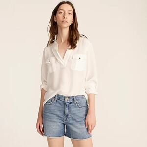 J. CREW High Rise Denim Cut Off Shorts in Tea Time Wash 30